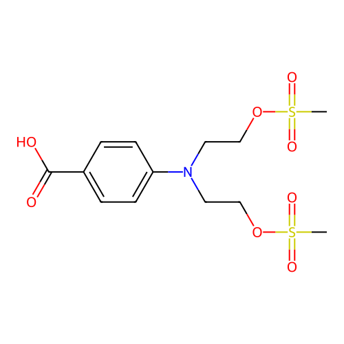 4-(Bis{2-[(methanesulfonyl)oxy]ethyl}amino)benzoic acid structure