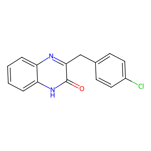 3-[(4-chlorophenyl)methyl]-1H-quinoxalin-2-one structure