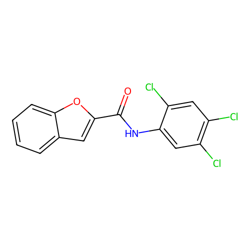 N-(2,4,5-trichlorophenyl)-1-benzofuran-2-carboxamide structure