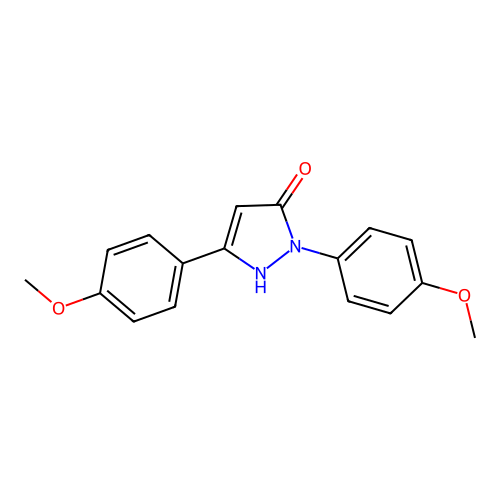 1,3-bis(4-methoxyphenyl)-1H-pyrazol-5-ol structure