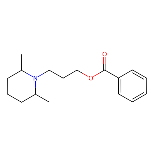 3-(2,6-Dimethylpiperidin-1-yl)propyl benzoate structure