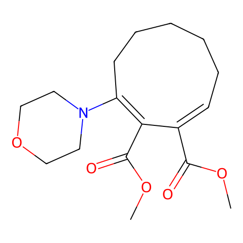Dimethyl 3-morpholin-4-ylcyclonona-2,9-diene-1,2-dicarboxylate structure