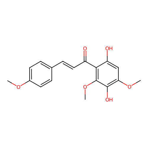 1-(3,6-Dihydroxy-2,4-dimethoxyphenyl)-3-(4-methoxyphenyl)prop-2-en-1-one structure