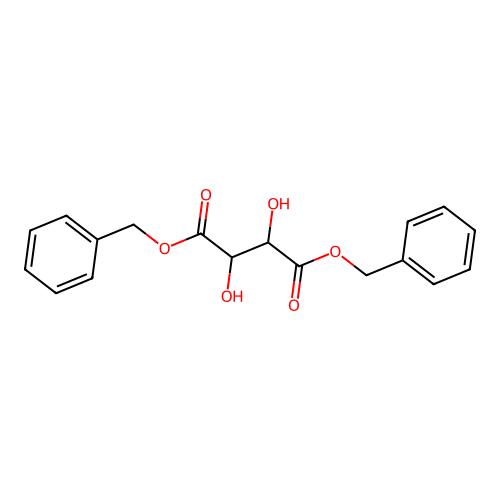 Dibenzyl 2,3-dihydroxybutanedioate structure