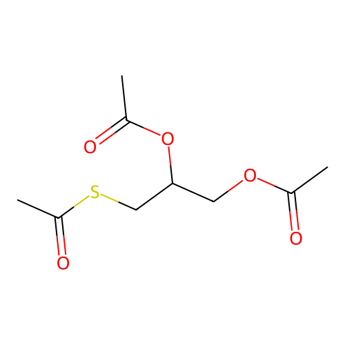 (2-Acetyloxy-3-acetylsulfanylpropyl) acetate structure