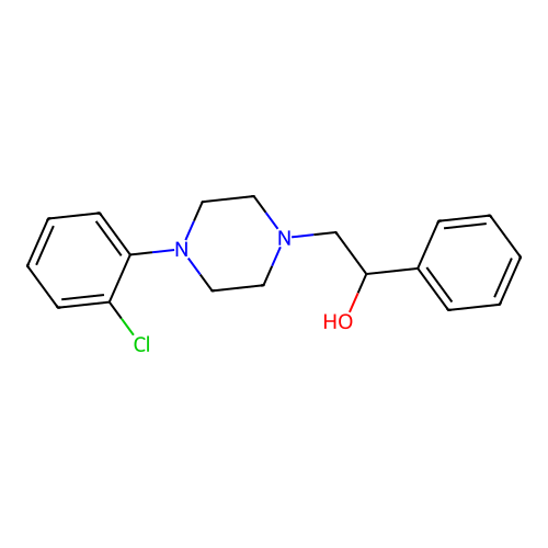 2-[4-(2-Chlorophenyl)piperazin-1-yl]-1-phenylethanol structure