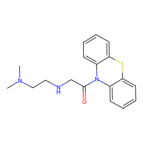 Phenothiazine, 10-(N-(2-(dimethylamino)ethyl)glycyl)- structure