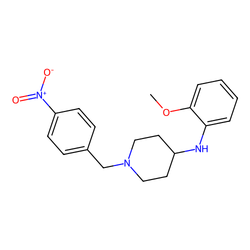 N-(2-methoxyphenyl)-1-(4-nitrobenzyl)piperidin-4-amine structure