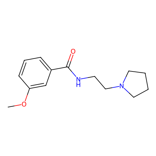 3-methoxy-N-(2-pyrrolidin-1-ylethyl)benzamide structure