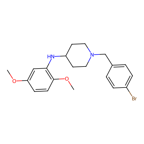 1-[(4-bromophenyl)methyl]-N-(2,5-dimethoxyphenyl)piperidin-4-amine structure