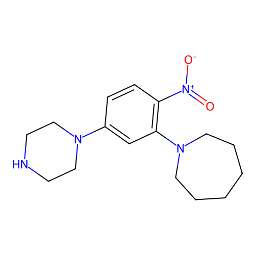 1-[2-Nitro-5-(piperazin-1-yl)phenyl]azepane structure