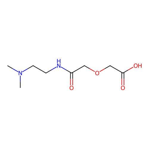 (2-{[2-(Dimethylamino)ethyl]amino}-2-oxoethoxy)acetic acid structure