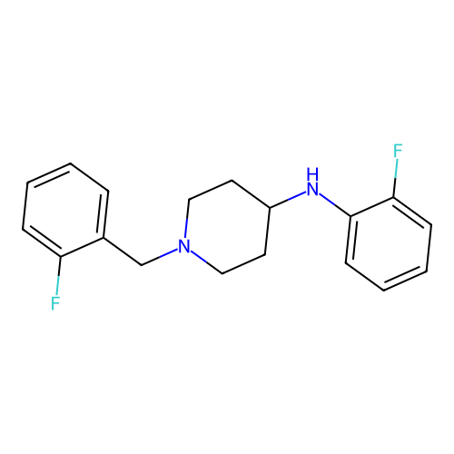 1-(2-fluorobenzyl)-N-(2-fluorophenyl)piperidin-4-amine structure