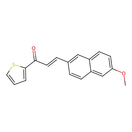 3-(6-Methoxy-2-naphthyl)-1-(2-thienyl)-2-propen-1-one structure
