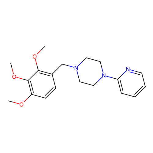1-(2-Pyridinyl)-4-(2,3,4-trimethoxybenzyl)piperazine structure