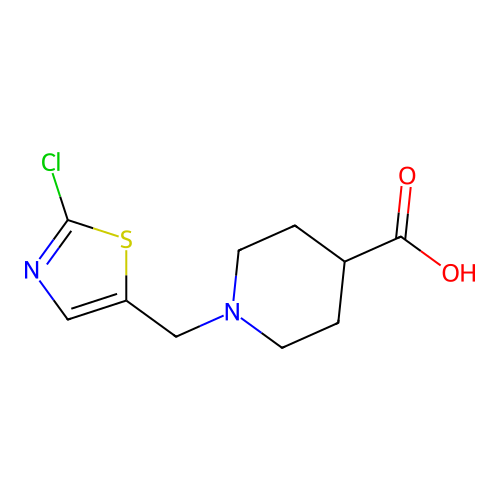 1-[(2-chloro-1,3-thiazol-5-yl)methyl]piperidine-4-carboxylic Acid structure