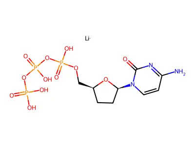 2',3'-双脱氧胞苷-5'-三磷酸锂盐 structure