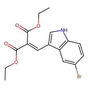 Diethyl ((5-bromo-1H-indol-3-yl)methylene)malonate structure