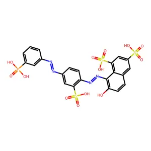 7-Hydroxy-8-((4-((3-phosphonophenyl)azo)-2-sulphophenyl)azo)naphthalene-1,3-disulphonic acid structure