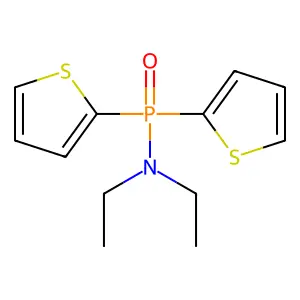 Phosphinic amide, N,N-diethyl-P,P-di-2-thienyl- structure