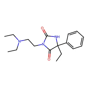 Hydantoin, 3-(2-(diethylamino)ethyl)-5-ethyl-5-phenyl- structure