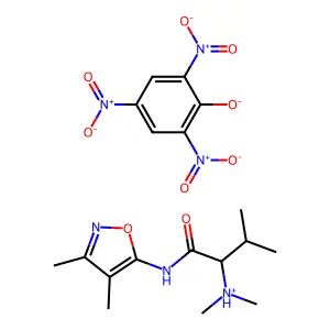 Butyramide, 2-(dimethylamino)-N-(3,4-dimethyl-5-isoxazolyl)-3-methyl-, picrate structure