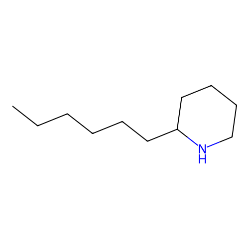 2-Hexylpiperidine structure