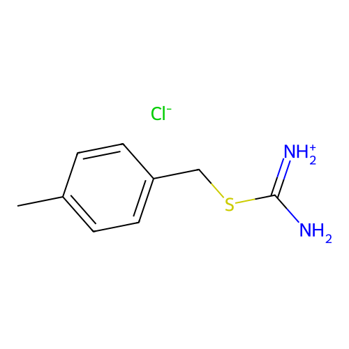 Amino[(4-methylbenzyl)sulfanyl]methaniminium chloride structure
