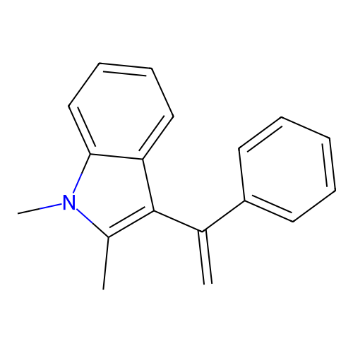 1,2-Dimethyl-3-(1-phenylethenyl)-1h-indole structure