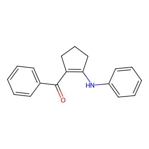(2-Anilinocyclopenten-1-yl)-phenylmethanone structure