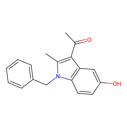 1-(1-Benzyl-5-hydroxy-2-methylindol-3-yl)ethanone structure