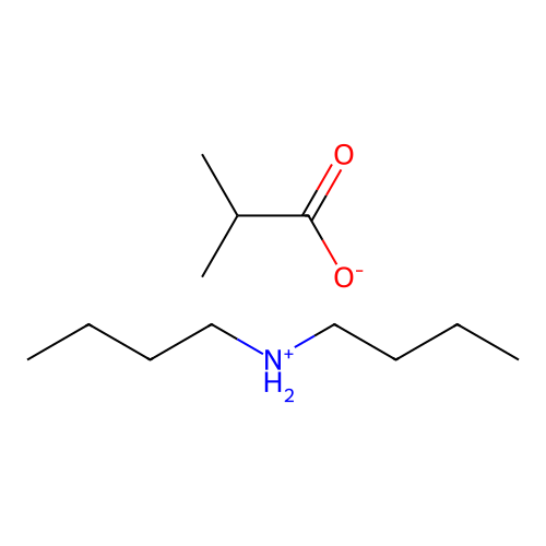 Dibutylazanium;2-methylpropanoate structure