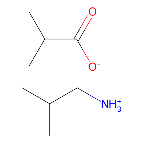 2-Methylpropanoate;2-methylpropylazanium structure