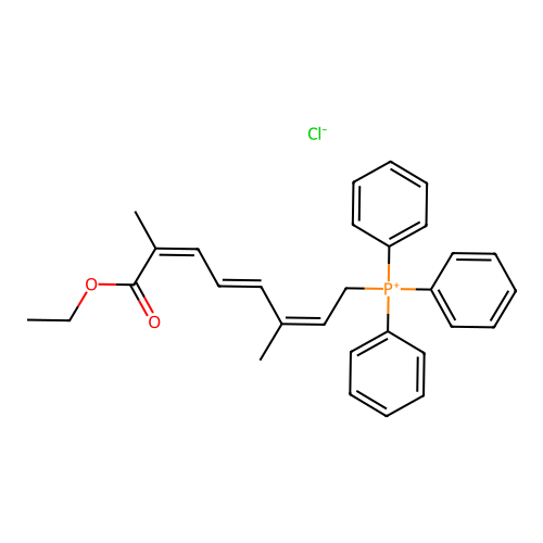 (8-Ethoxy-3,7-dimethyl-8-oxo-2,4,6-octatrienyl)triphenylphosphonium chloride structure