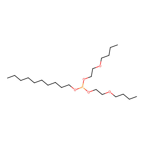 Bis(2-butoxyethyl) decyl phosphite structure