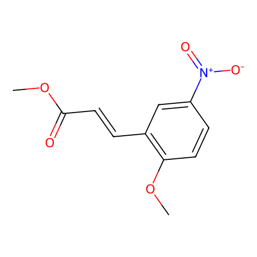 Methyl 3-(2-methoxy-5-nitrophenyl)-2-propenoate structure