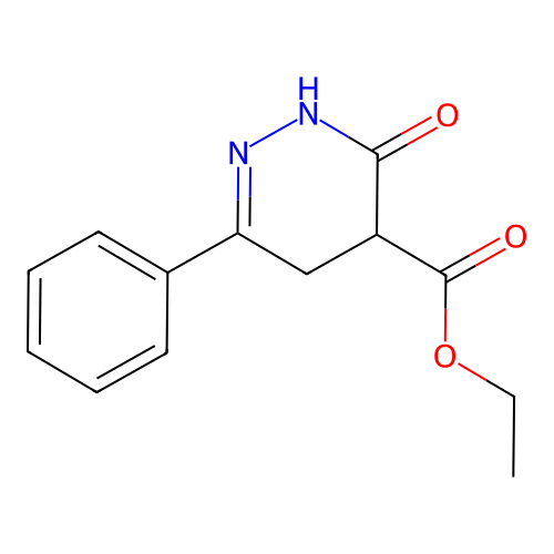 Ethyl 3-oxo-6-phenyl-2,3,4,5-tetrahydro-4-pyridazinecarboxylate structure