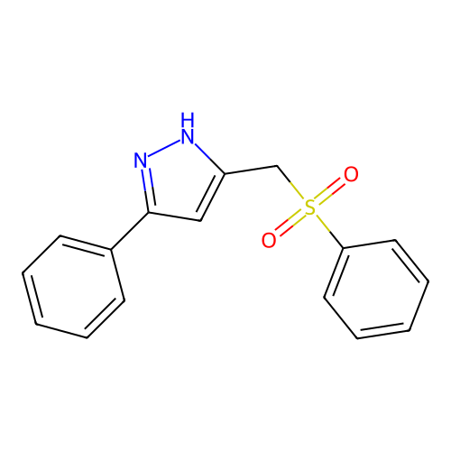 3-Phenyl-5-((phenylsulfonyl)methyl)-1H-pyrazole structure