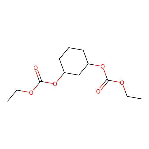 Cyclohexane-1,3-diyl diethyl biscarbonate structure