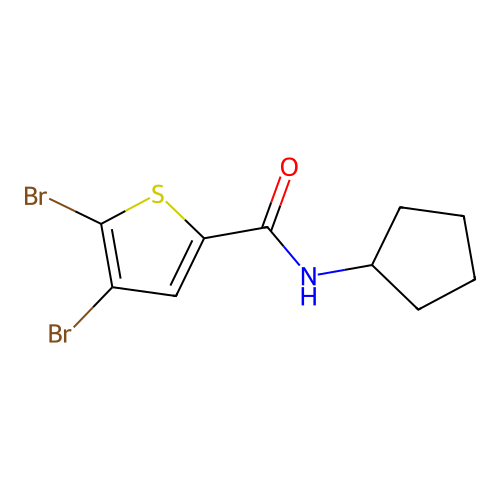 4,5-dibromo-N-cyclopentylthiophene-2-carboxamide structure