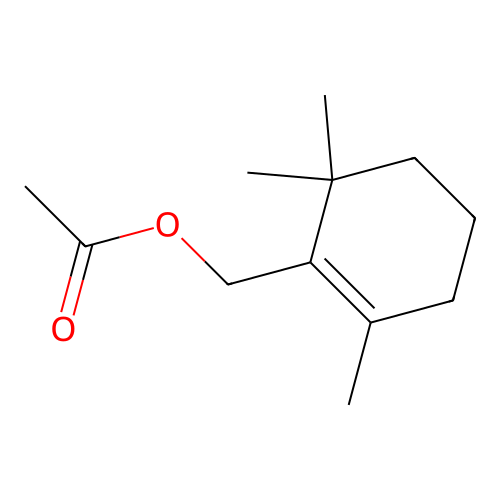 2,6,6-Trimethylcyclohexenemethyl acetate structure