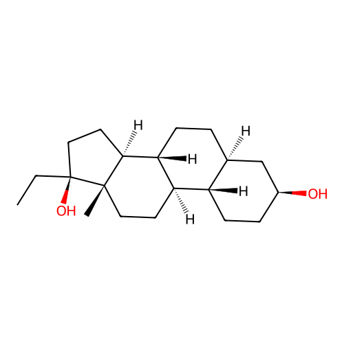 5A-Estran-3B,17B-diol, 17A-ethyl structure