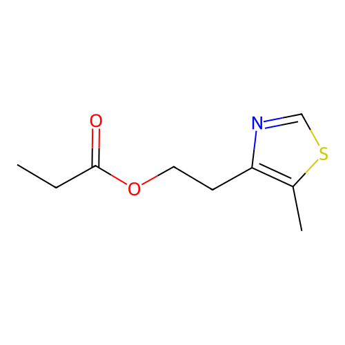 4-Thiazoleethanol, 5-methyl-, propanoate (ester) structure