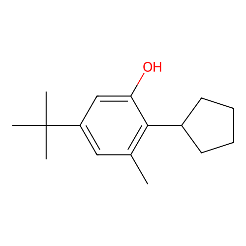5-tert-Butyl-2-cyclopentyl-m-cresol structure