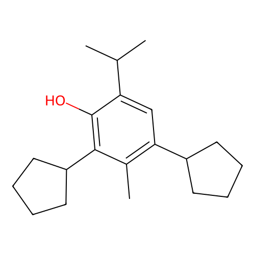 2,4-Dicyclopentyl-6-isopropyl-m-cresol structure