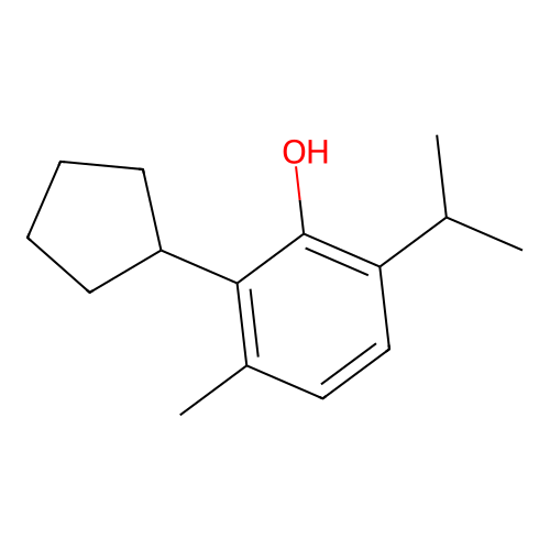 2-Cyclopentyl-6-isopropyl-m-cresol structure