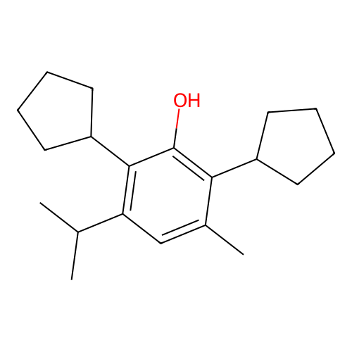 2,6-Dicyclopentyl-5-isopropyl-m-cresol structure