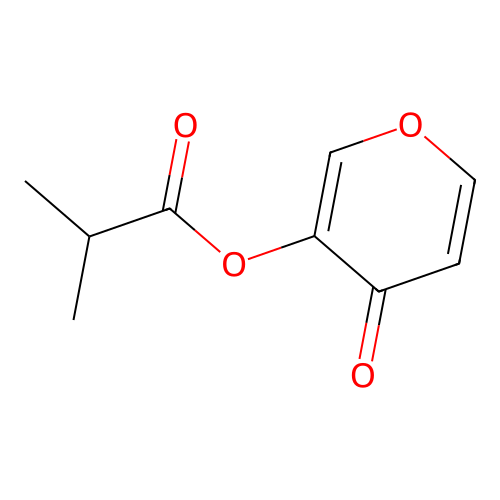 4-Oxo-4H-pyran-3-yl isobutyrate structure