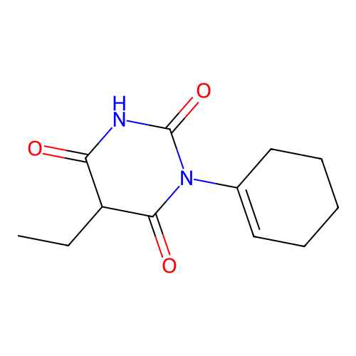 1-(1-Cyclohexen-1-yl)-5-ethylbarbituric acid structure