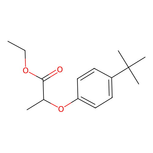 Ethyl 2-(4-(1,1-dimethylethyl)phenoxy)propionate structure